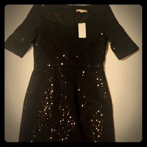 Sequined black dress